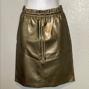 ESQUALO Gold Pencil Skirt Sleek Silhouette